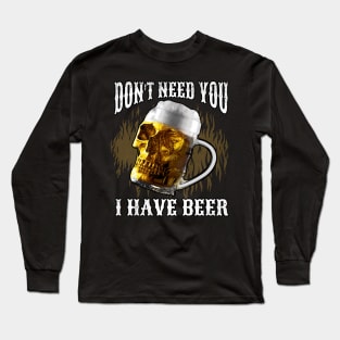 skeleton beer Long Sleeve T-Shirt